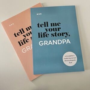 Tell Me Your Story Grandpa and Grandma Keepsake Paperback Book Set